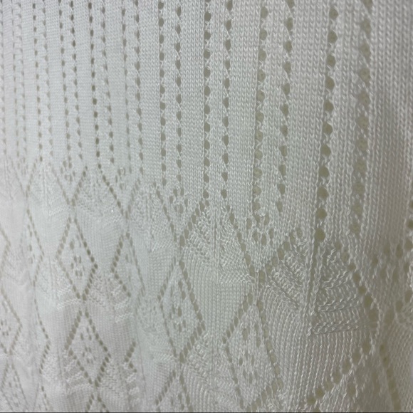 Lightweight Pointelle Knit Cardigan 1/2 Sleeve - Picture 6 of 9